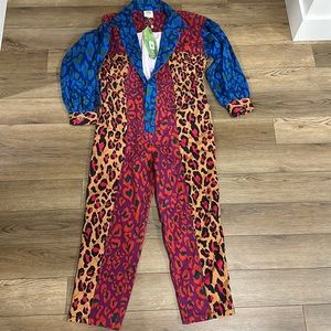 Farm Rio Mixed Leopard Pop Jumpsuit